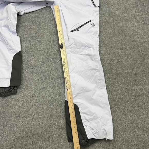Mountain Hardwear Snow Pants Women M/L White RECCO Insulated Ski Water Resistant - Picture 16 of 16